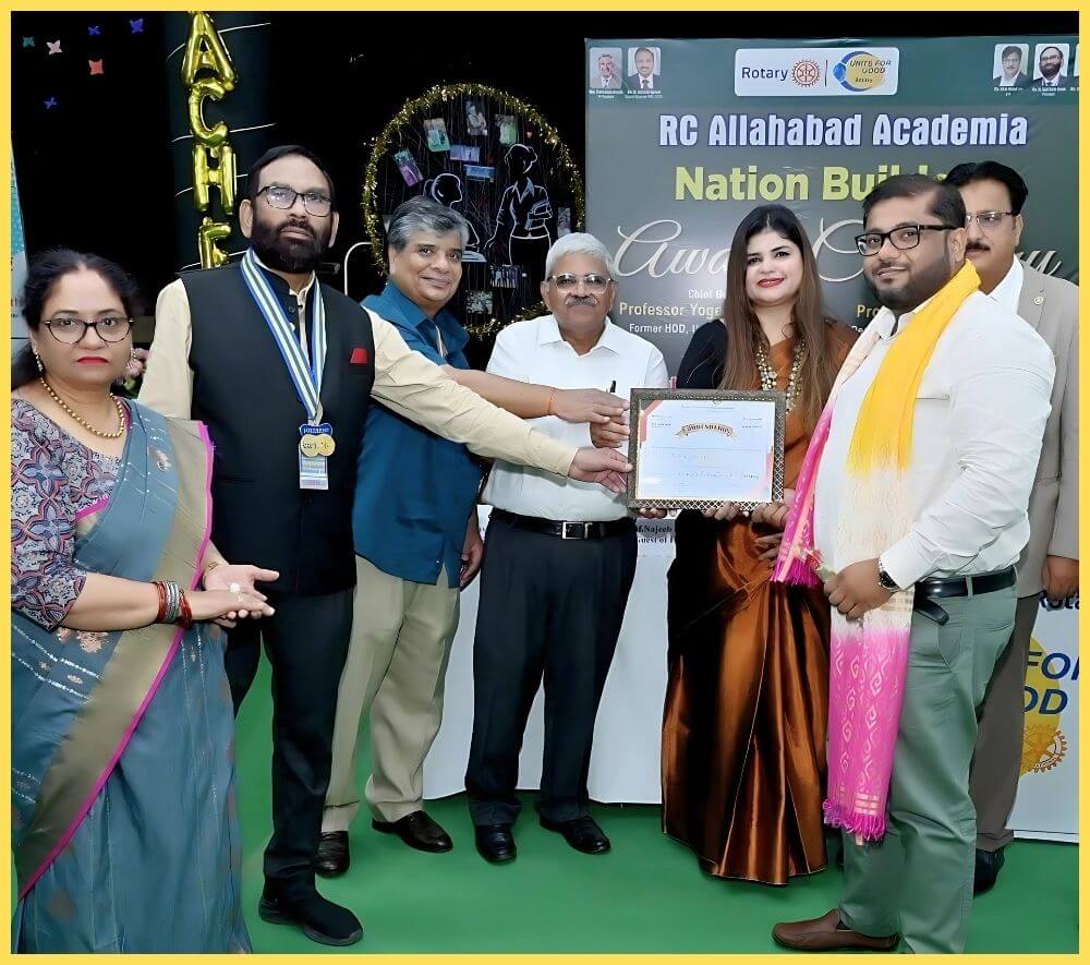 Mr. Osama felicitated by Rotary Club Allahabad for excellence in early childhood education – Director of Pinnacle Preparatory Playway School, Prayagraj